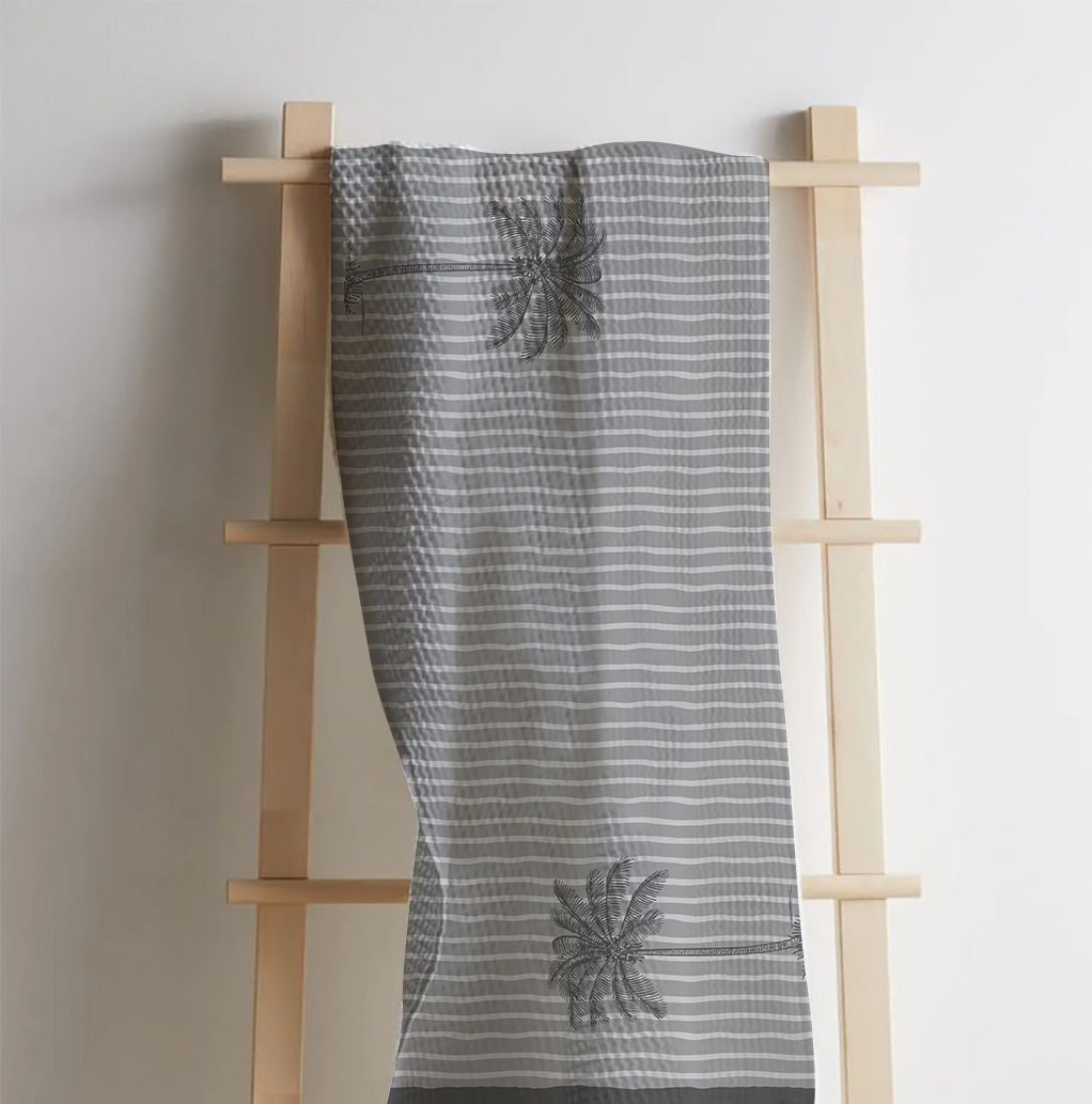 Palm Day Waffle Bath Towel – 100% Cotton