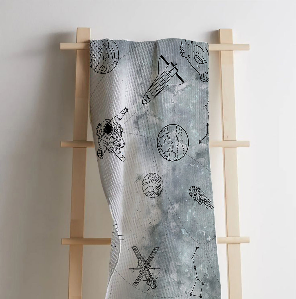 Astronaut Waffle Bath Towel – 100% Cotton