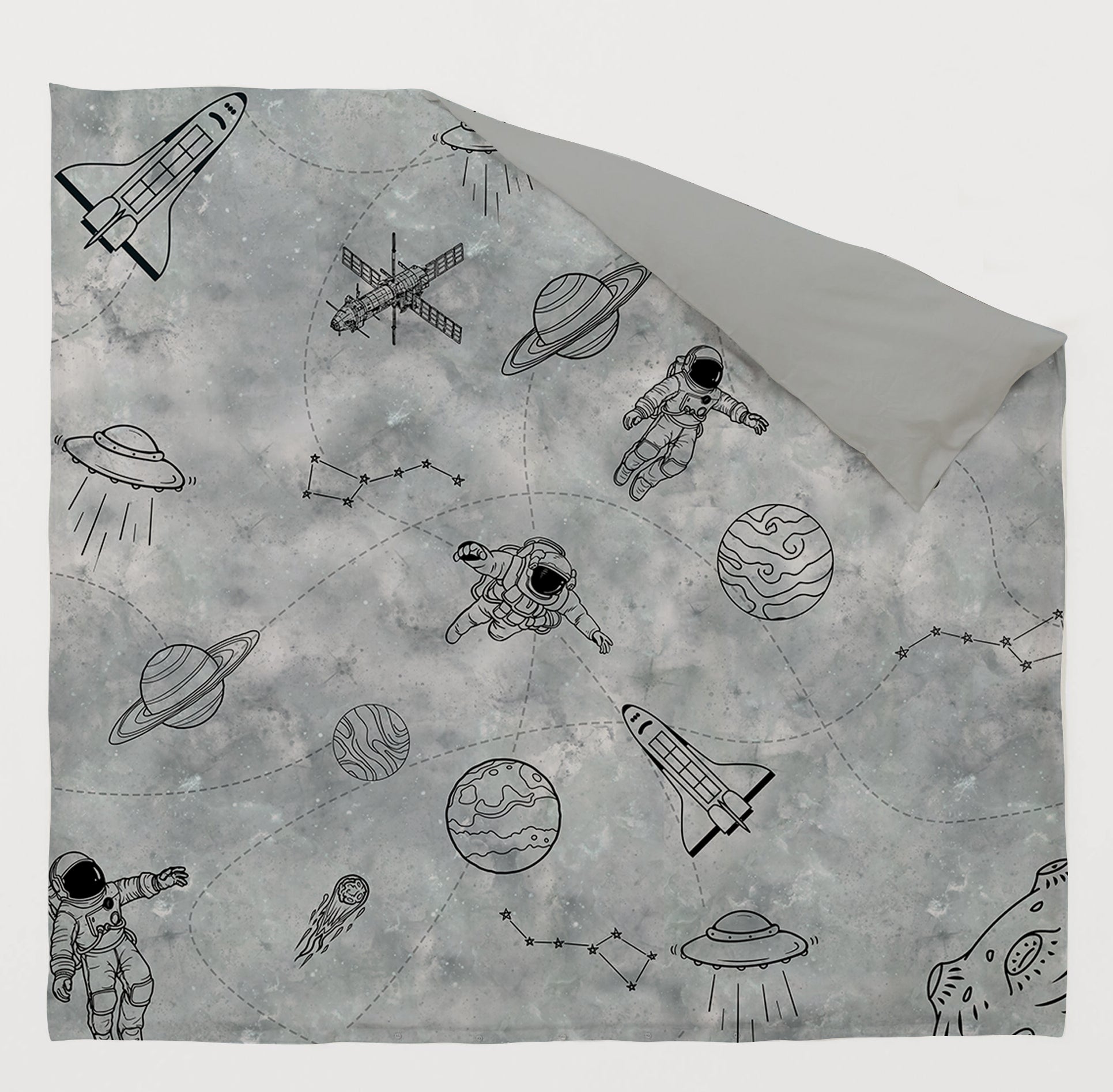 Astronauts Kids Single Quilt
