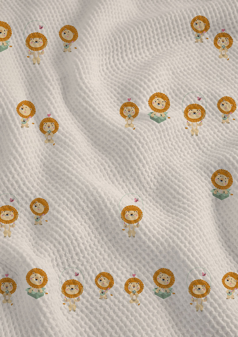 Jungle Waffle Hand Towel Set – Set of 3