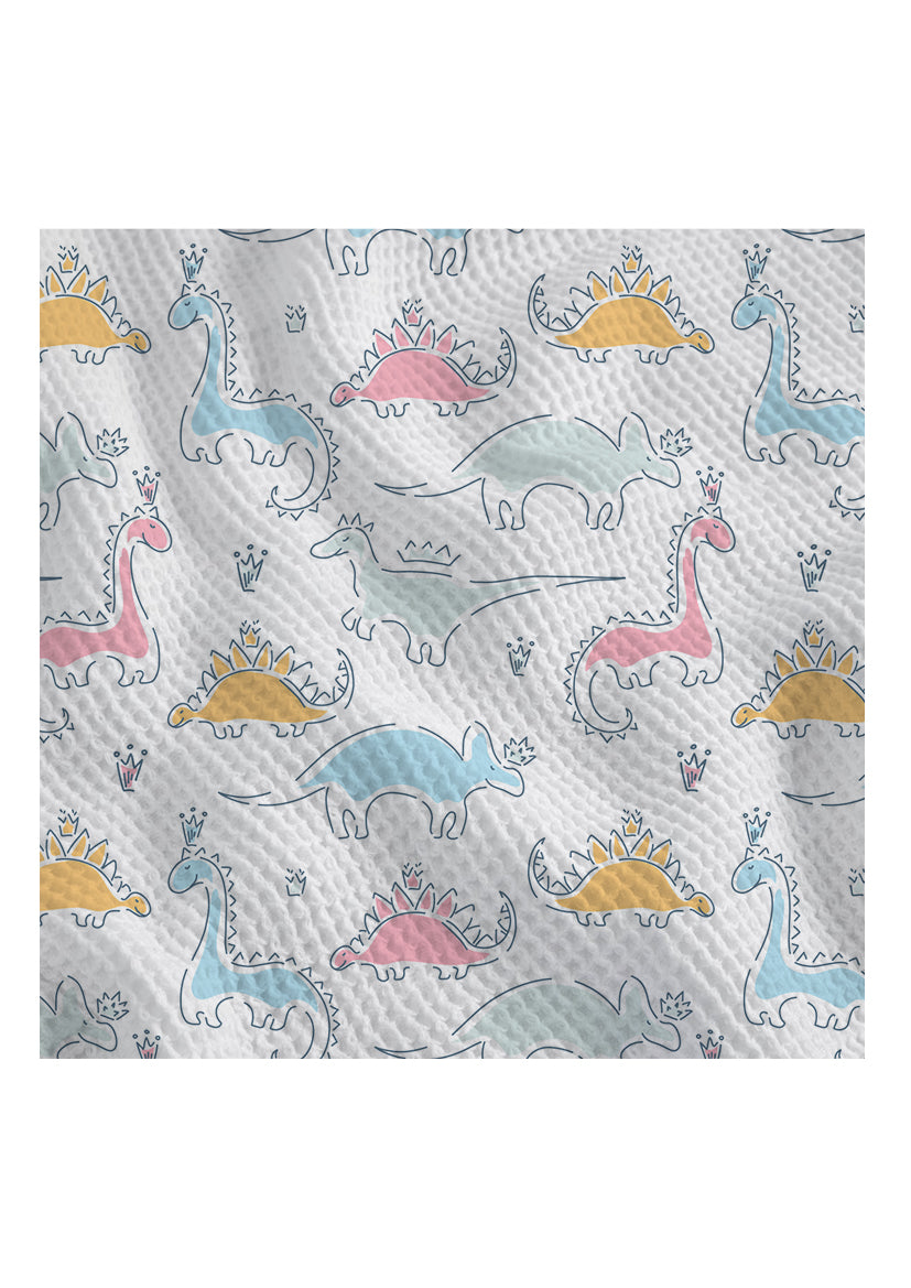 Dino Waffle Cotton Hankies – Set of 3