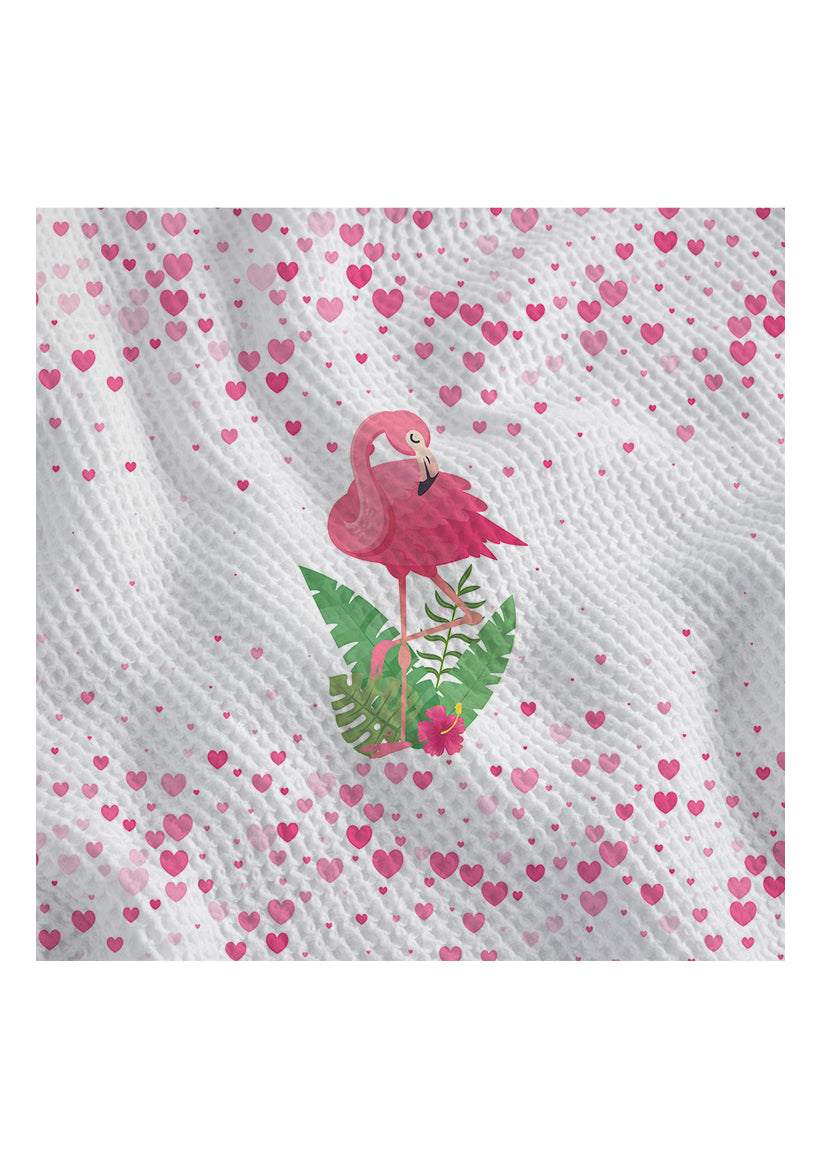 Flamingo Waffle Cotton Hankies – Set of 3