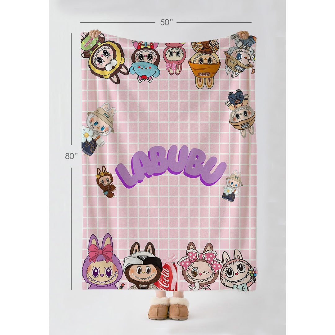Labubu Reversible Kids Single Quilt
