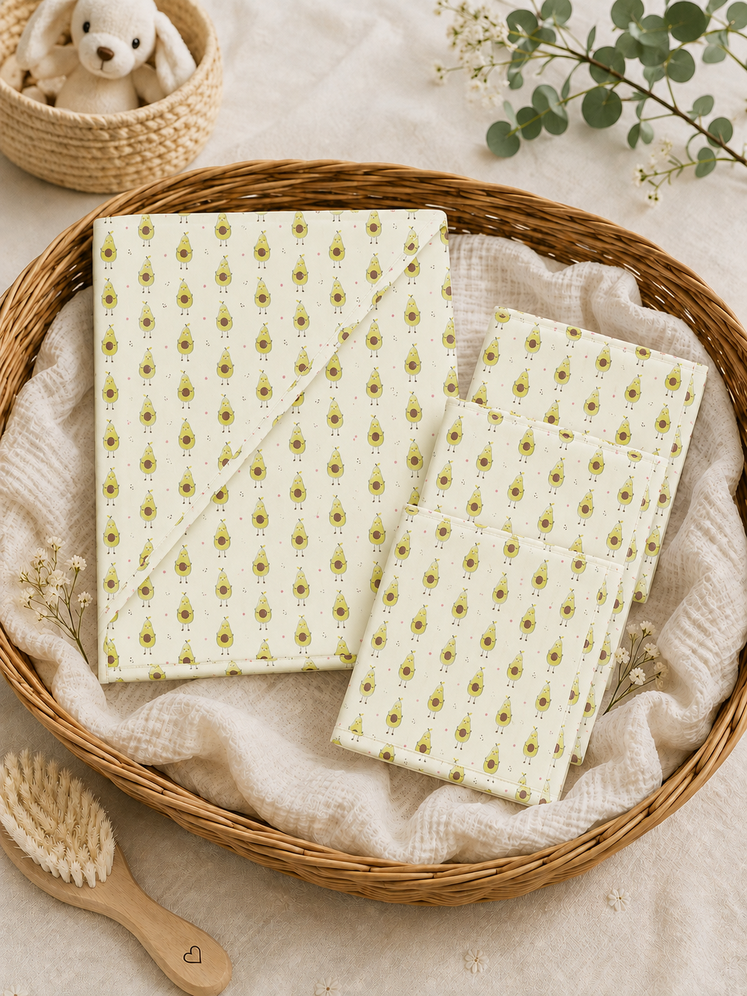 NEWBORN BATHING SET - SQUISHY AVOCADO
