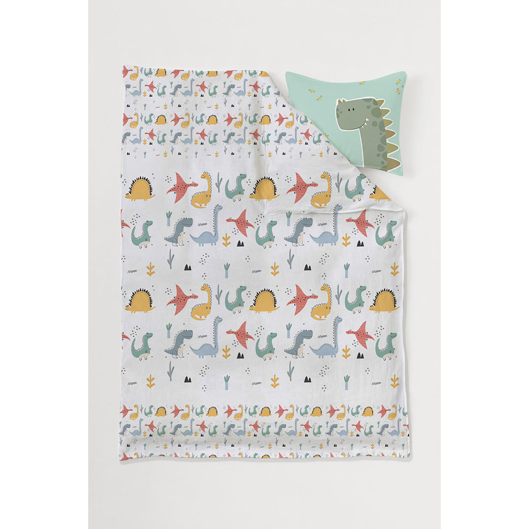 The Stomping Dino 100% Cotton Single Bedsheet – 300 TC