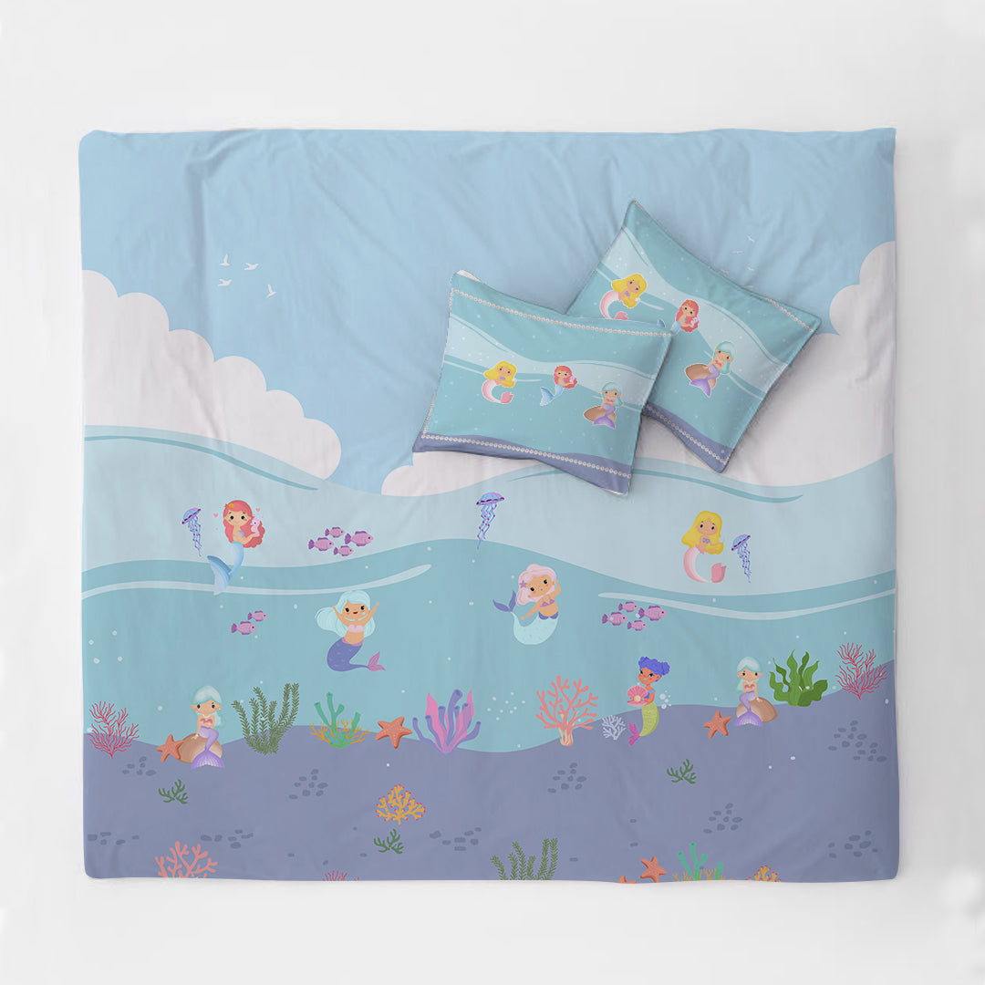 Mermaid 100% Cotton Double Bedsheet