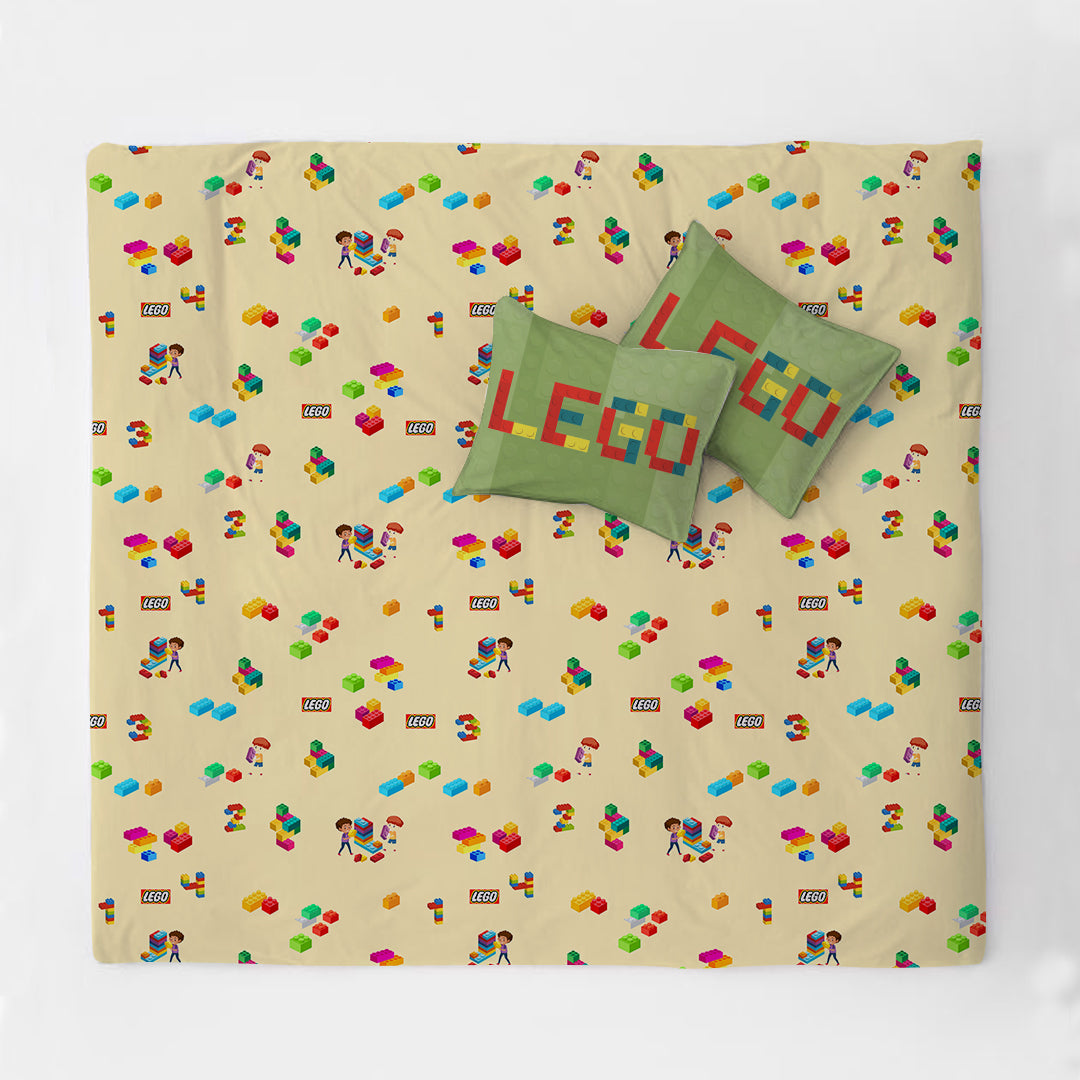 Lego 100% Cotton Double Bedsheet