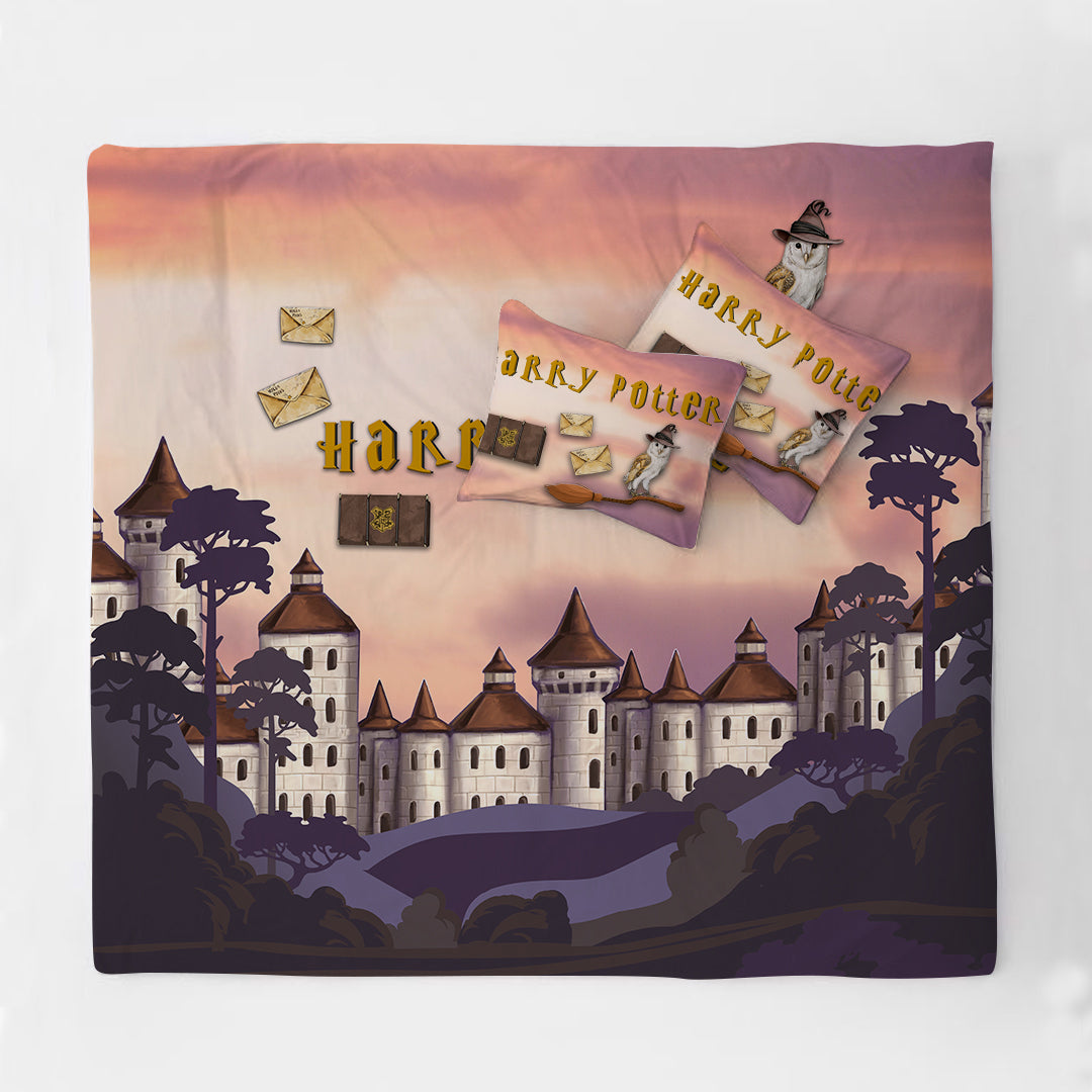 Harry Potter Castle 100% Cotton Double Bedsheet