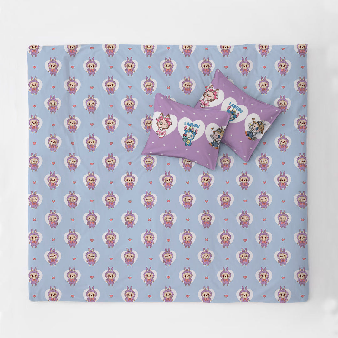 Labubu  100% Cotton Double Bedsheet