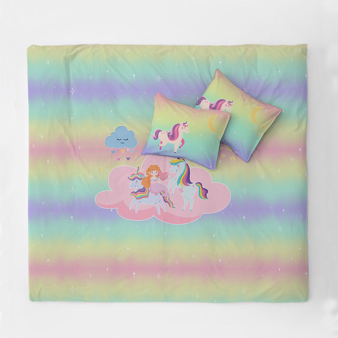 Unicorn  100% Cotton Double Bedsheet