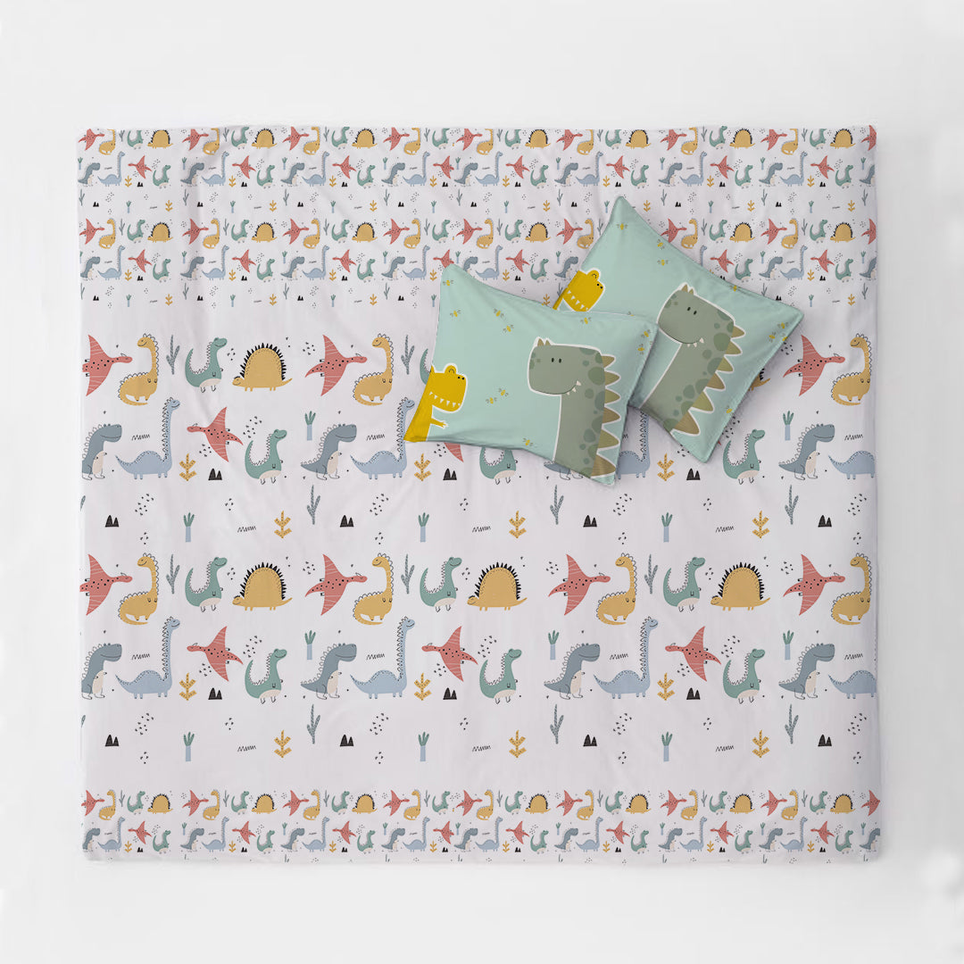 Dino 100% Cotton Double Bedsheet