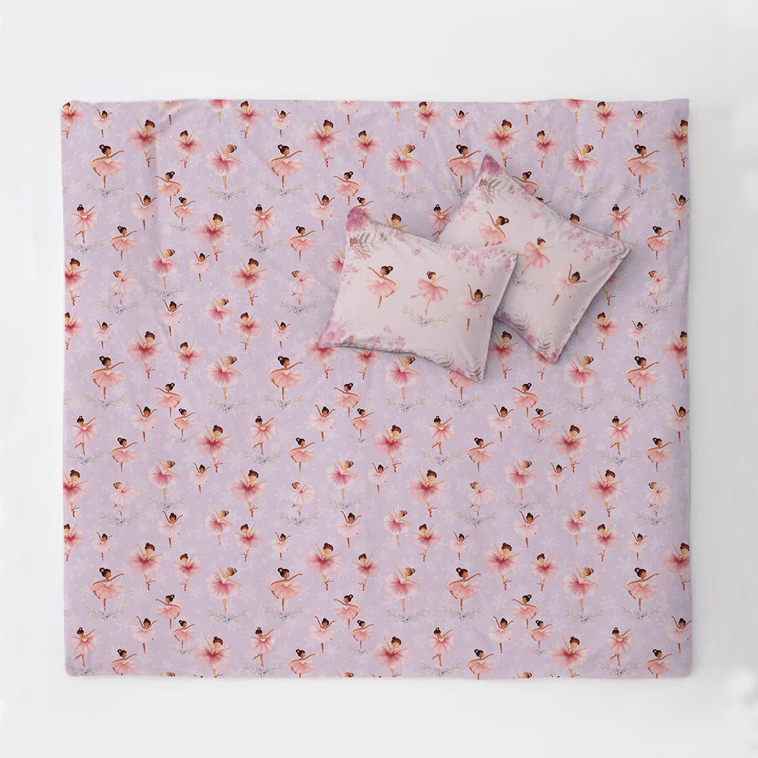 Dancing Ballerina 100% Cotton Double Bedsheet