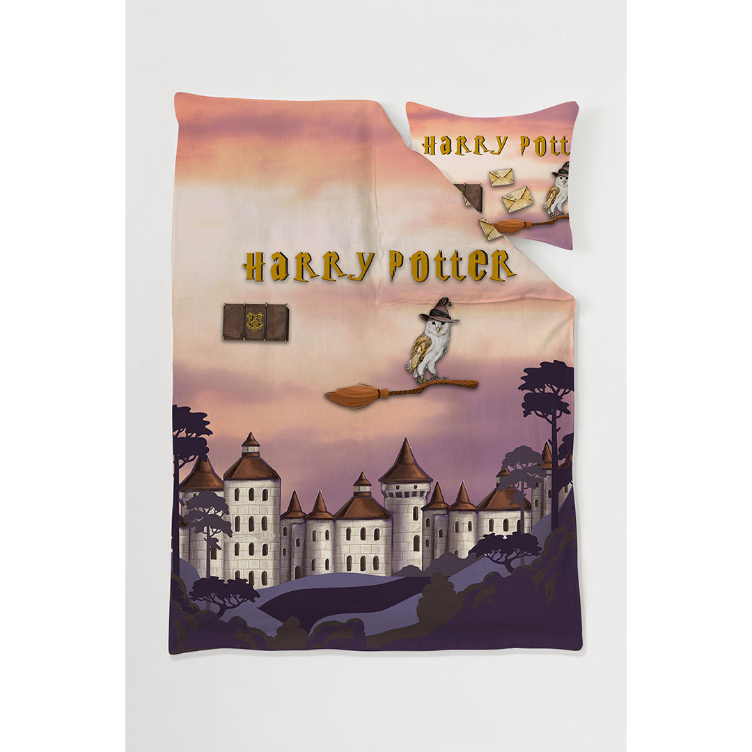 Harry Potter Castle 100% Cotton Single Bedsheet – 300 TC