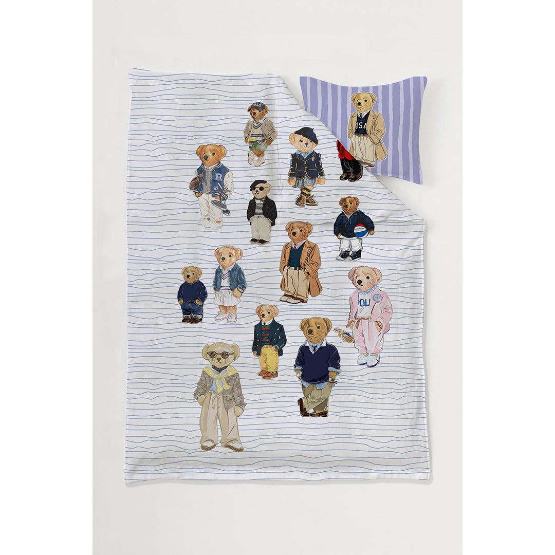 Polo Bear 100% Cotton Single Bedsheet – 300 TC