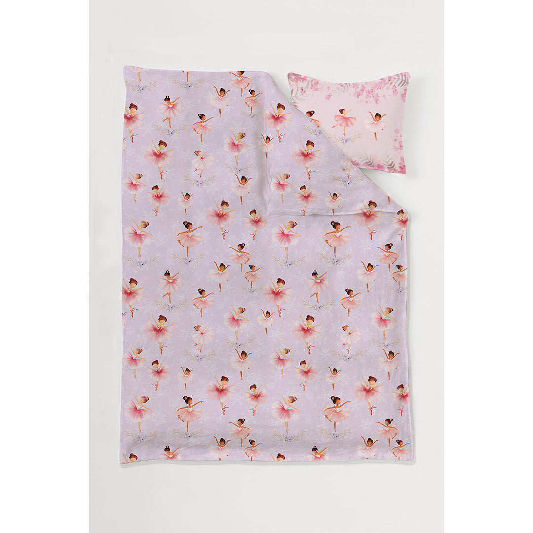 Dancing Ballerina 100% Cotton Single Bedsheet – 300 TC