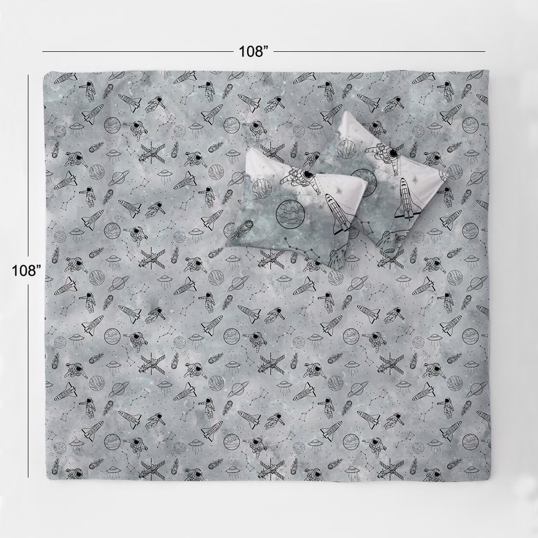 Astronaut 100% Cotton Double Bedsheet