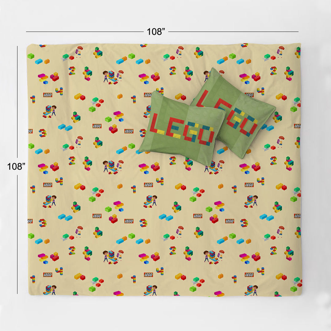 Lego 100% Cotton Double Bedsheet