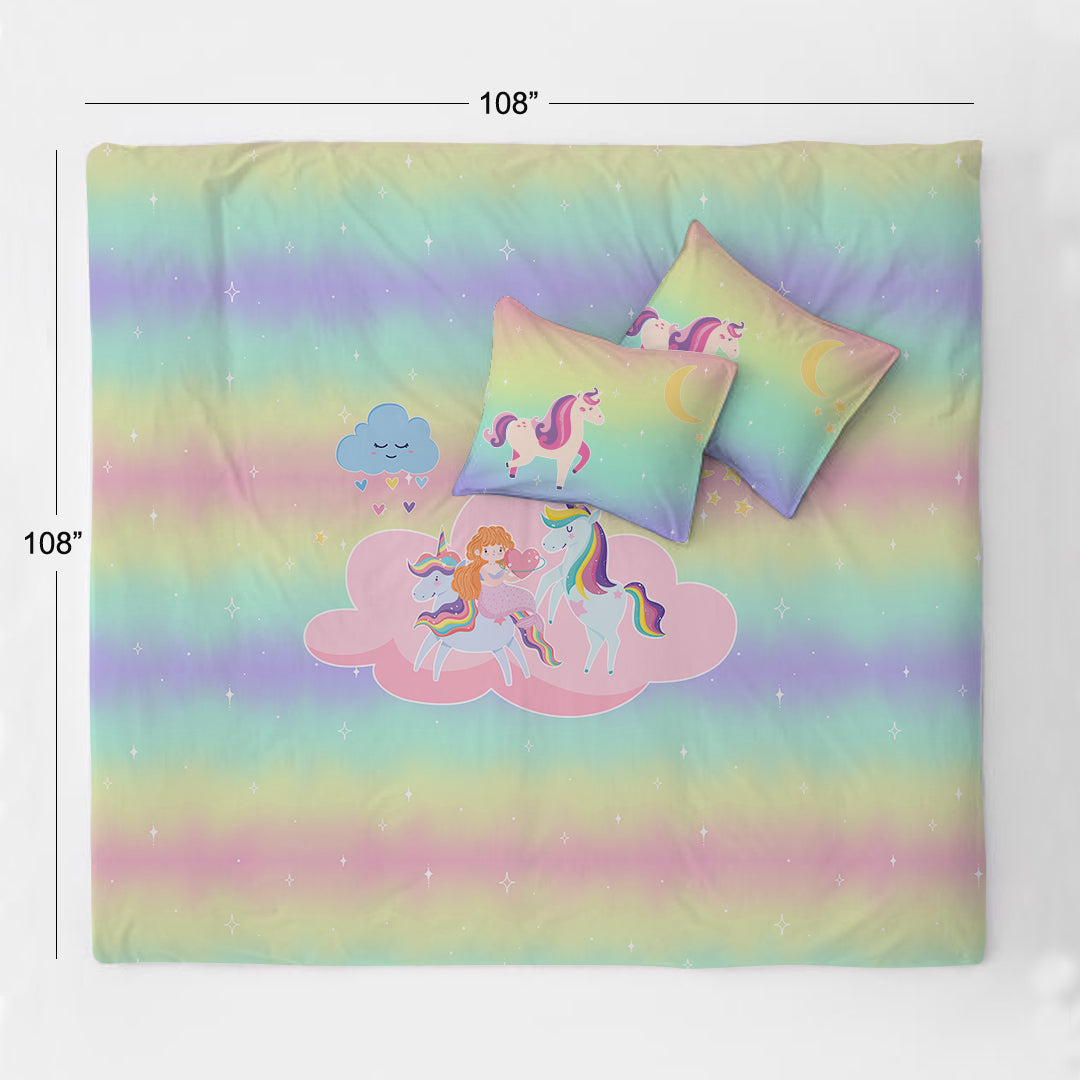 Unicorn  100% Cotton Double Bedsheet