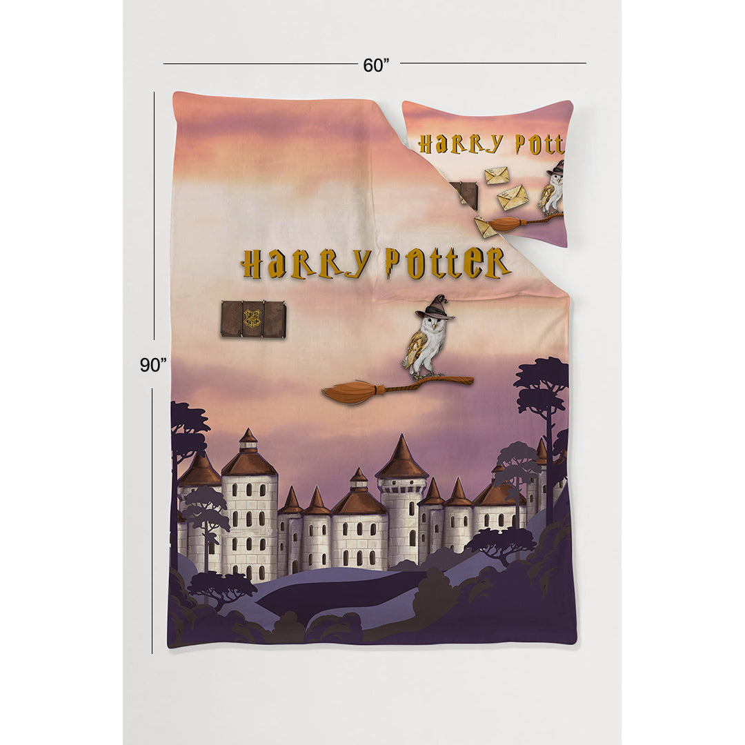 Harry Potter Castle 100% Cotton Single Bedsheet – 300 TC