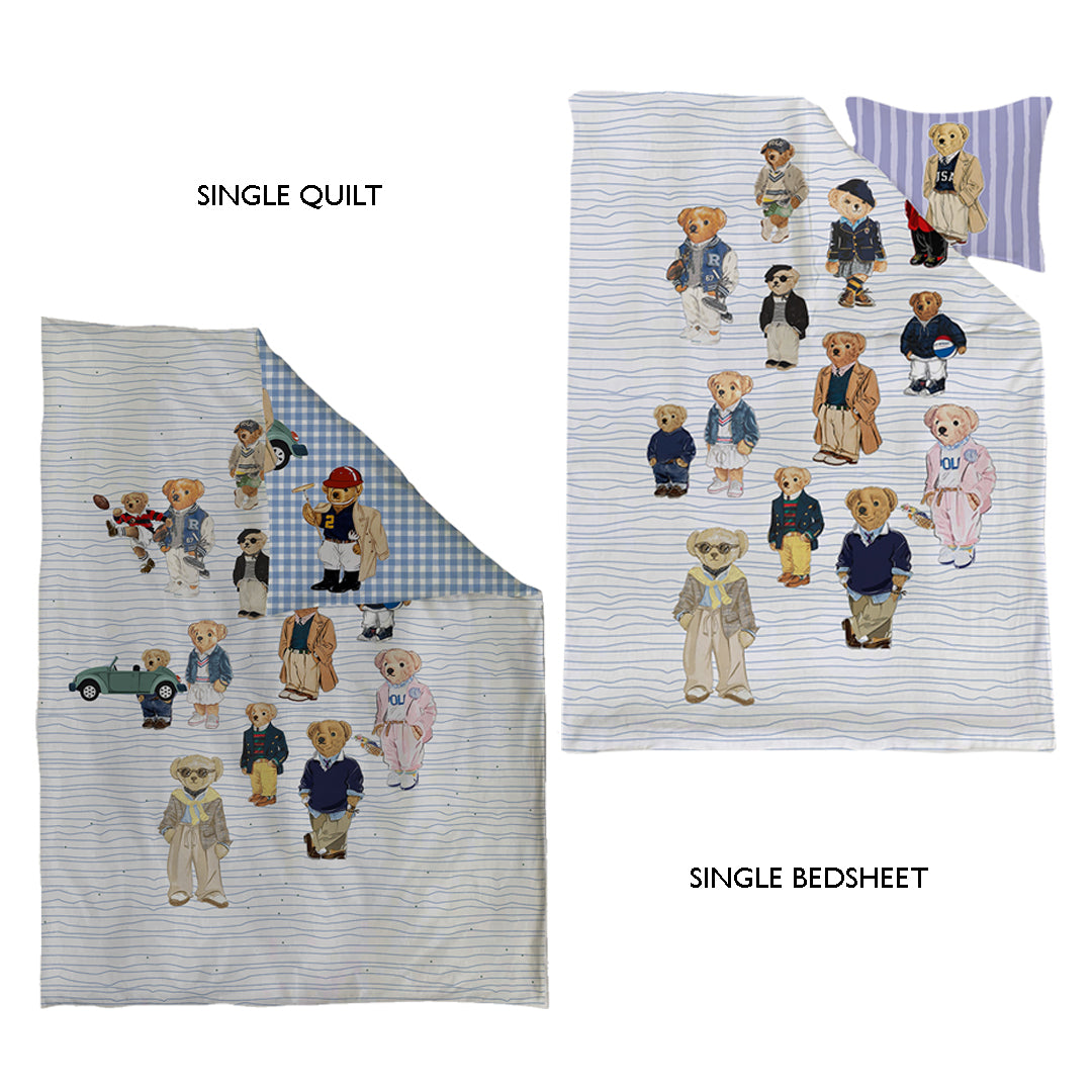 Polo Bear Kids Single Bedding Combo