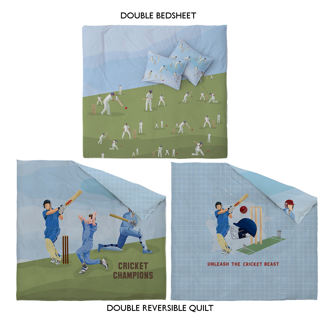 Cricket Champions Kids Double Bedding