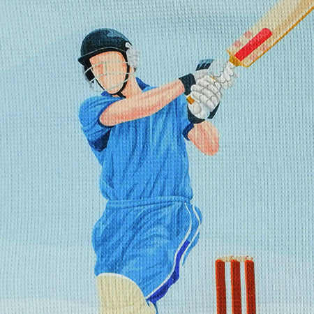 Cricket Champions Waffle Bath Towel – 100% Cotton