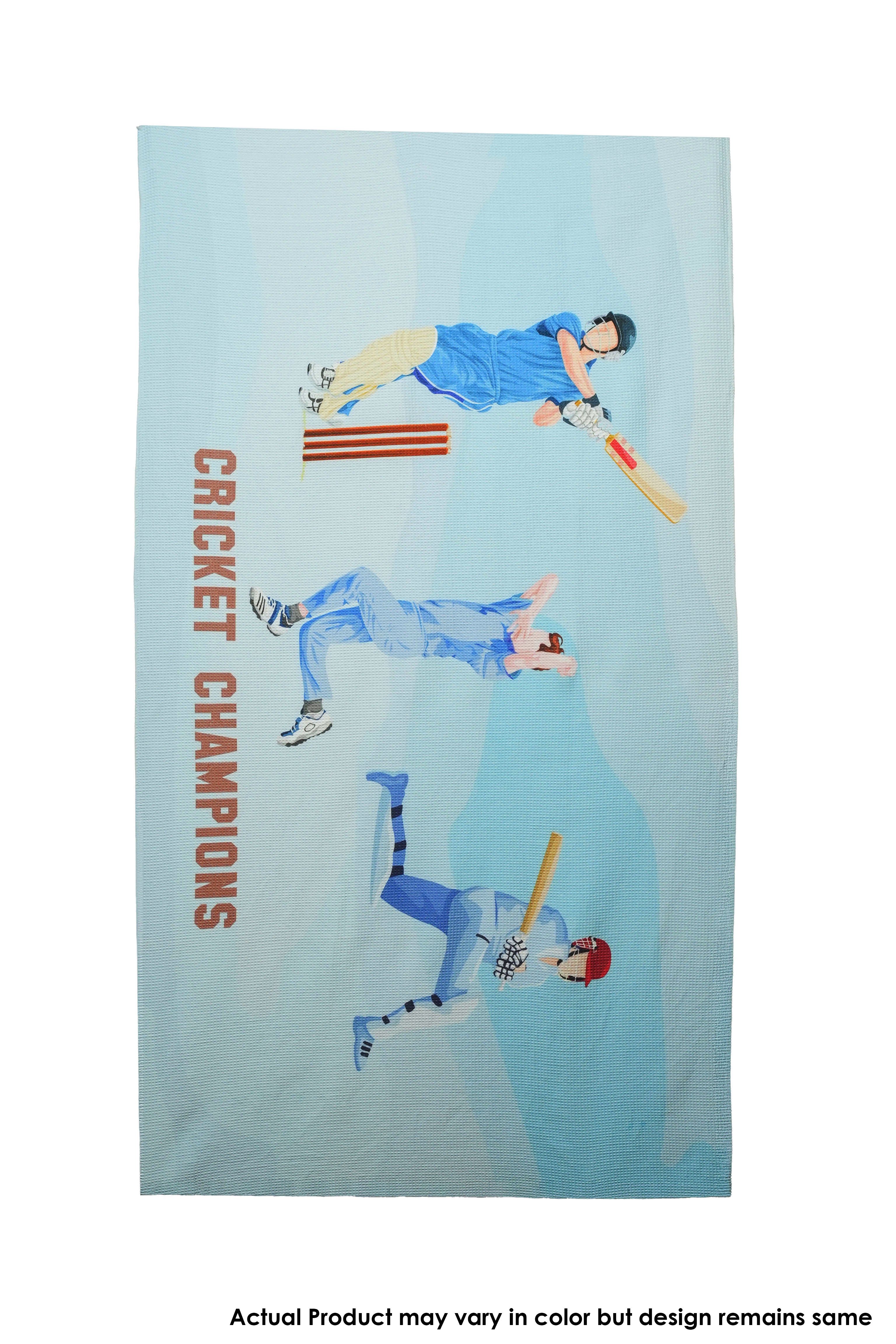 Cricket Champions Waffle Bath Towel – 100% Cotton