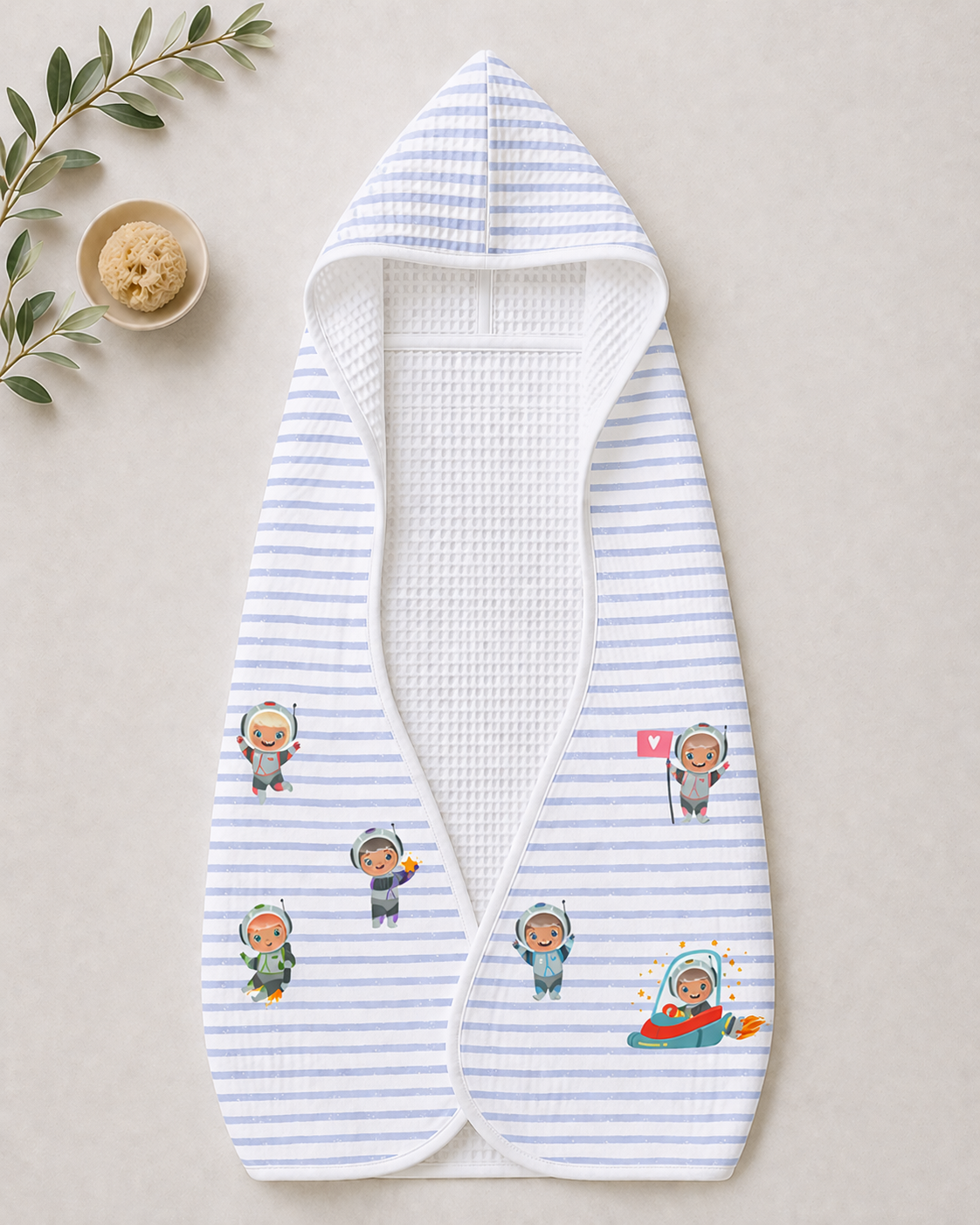 Space Waffle Hooded Towel – 100% Cotton