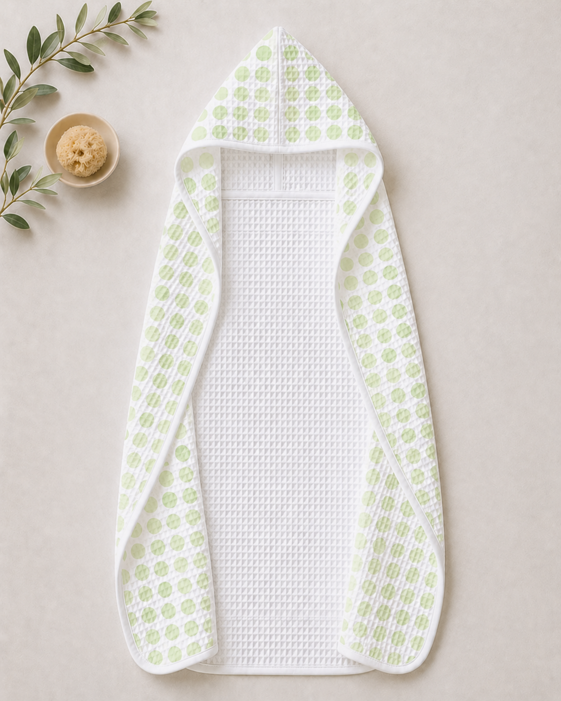 Avocado Waffle Hooded Towel – 100% Cotton