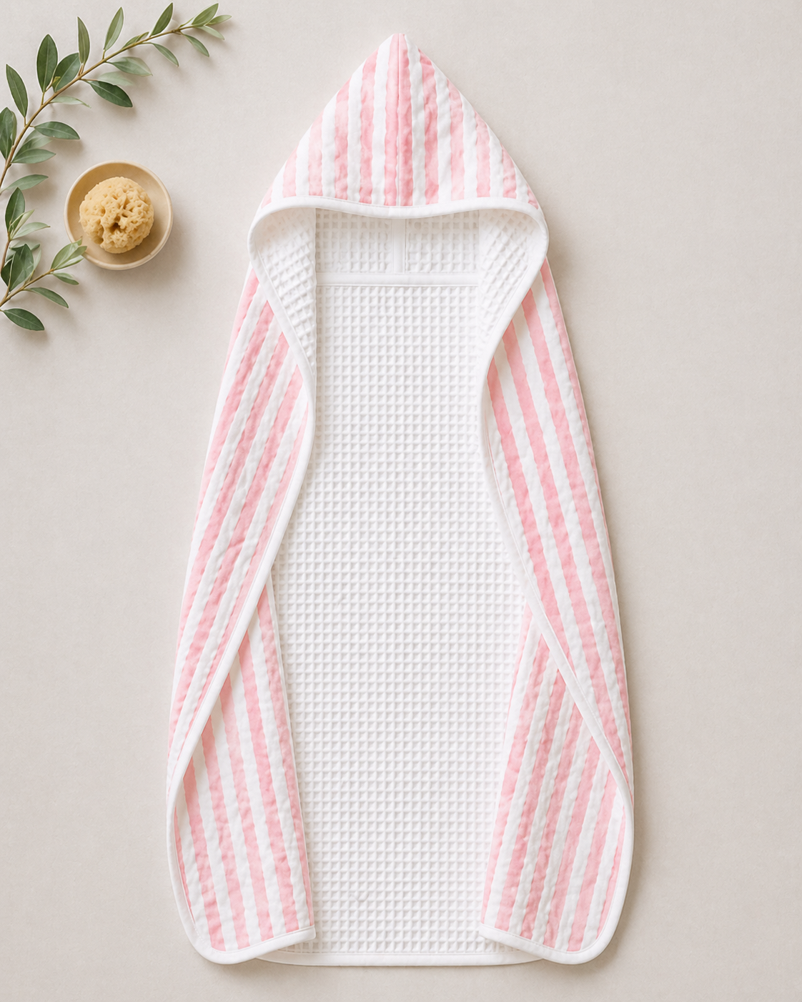 Fairytale Baby Waffle Hooded Towel – 100% Cotton