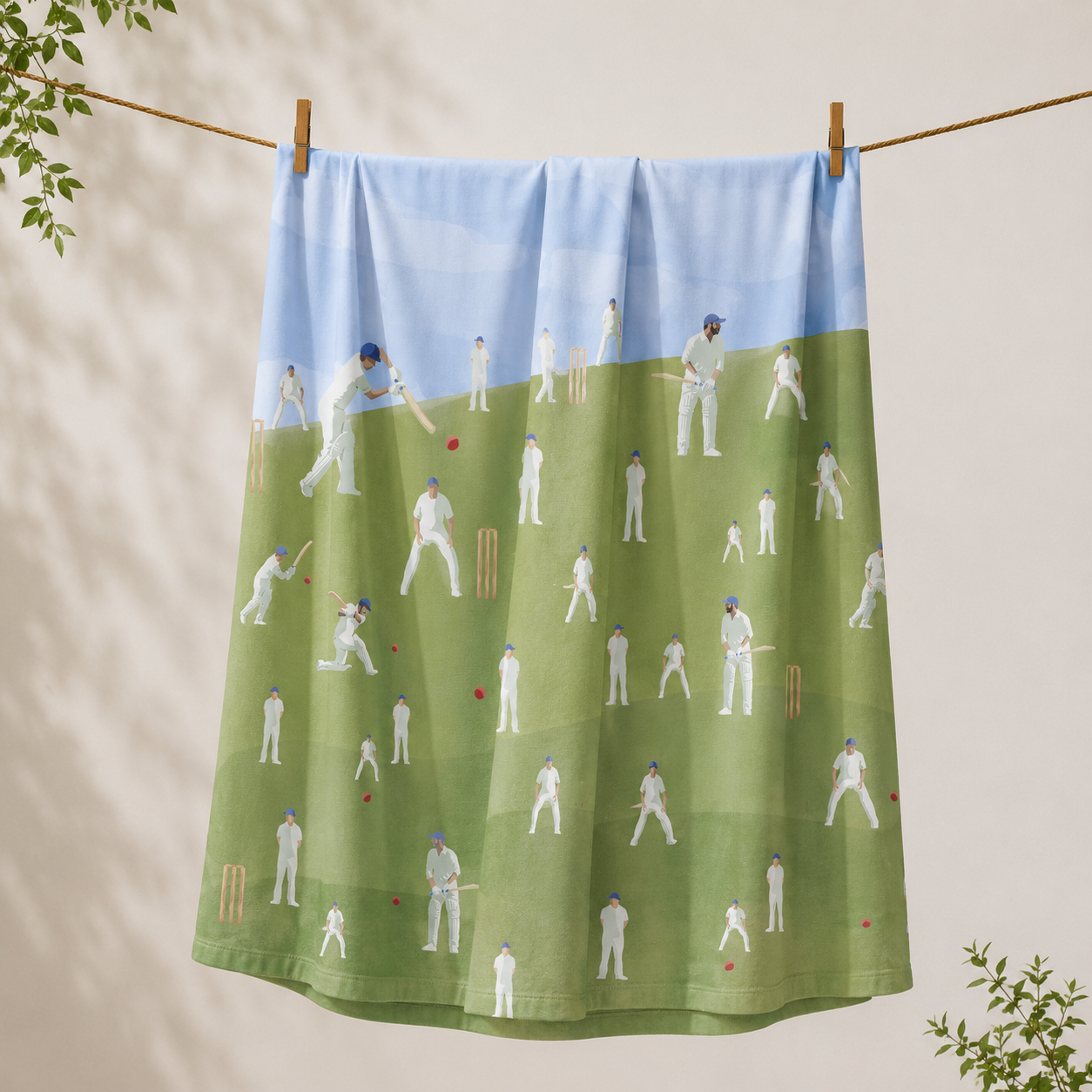 Cricket Champions 100% Cotton Double Bedsheet