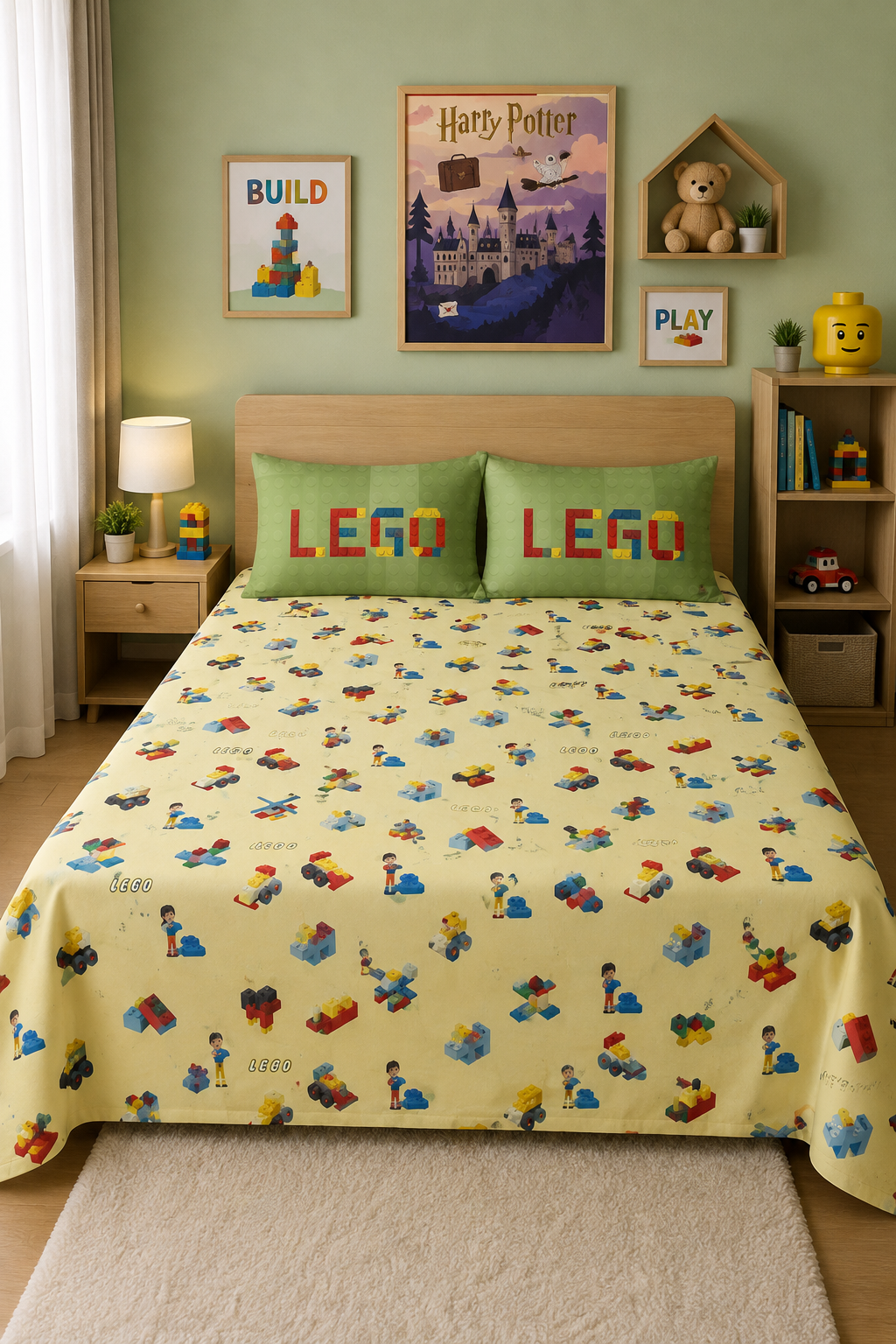 Lego 100% Cotton Double Bedsheet