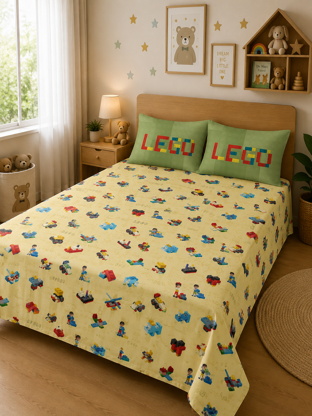 Lego 100% Cotton Double Bedsheet