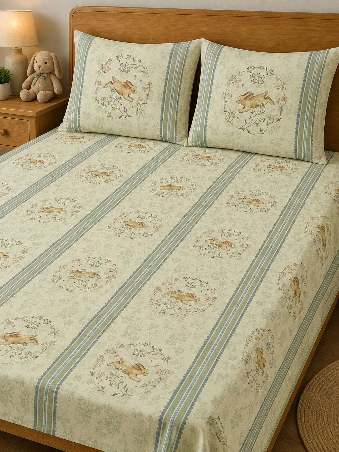 Peter Rabbit 100% Cotton Double Bedsheet