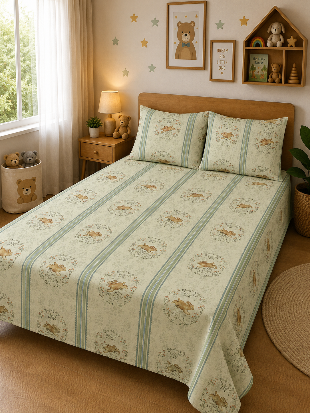 Peter Rabbit 100% Cotton Double Bedsheet