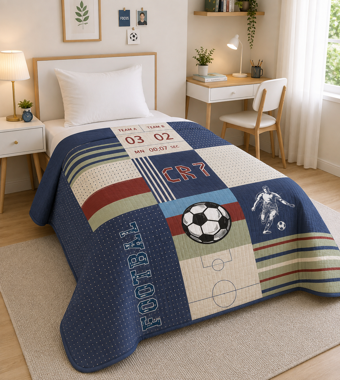 Football 100% Cotton Dohar