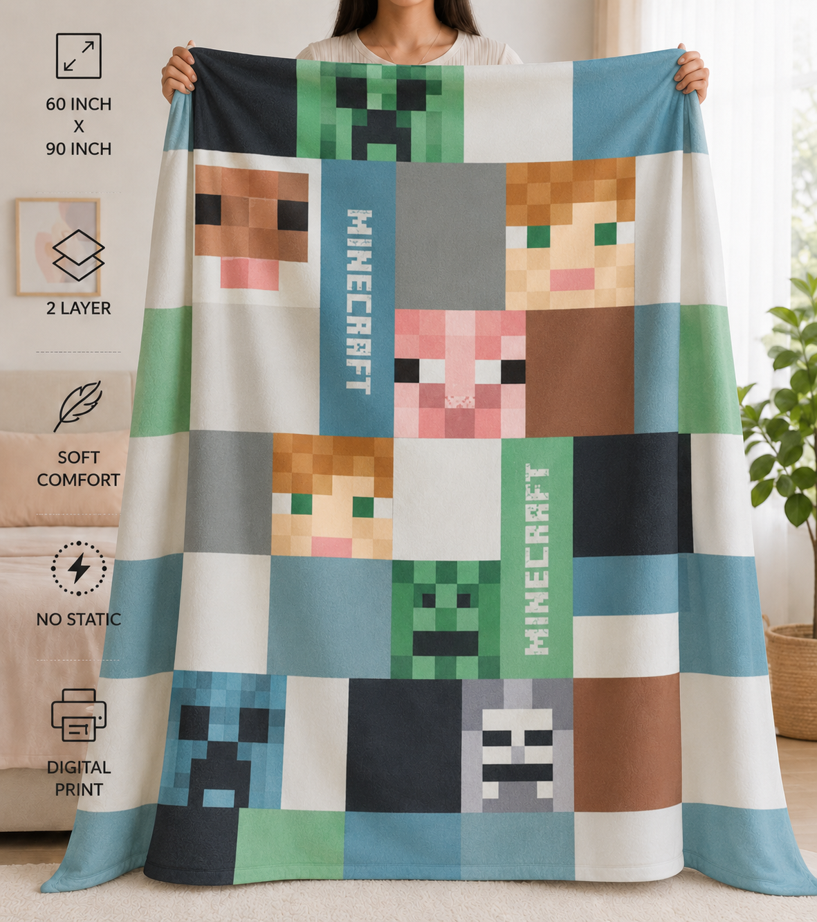 Minecraft 100% Cotton Dohar