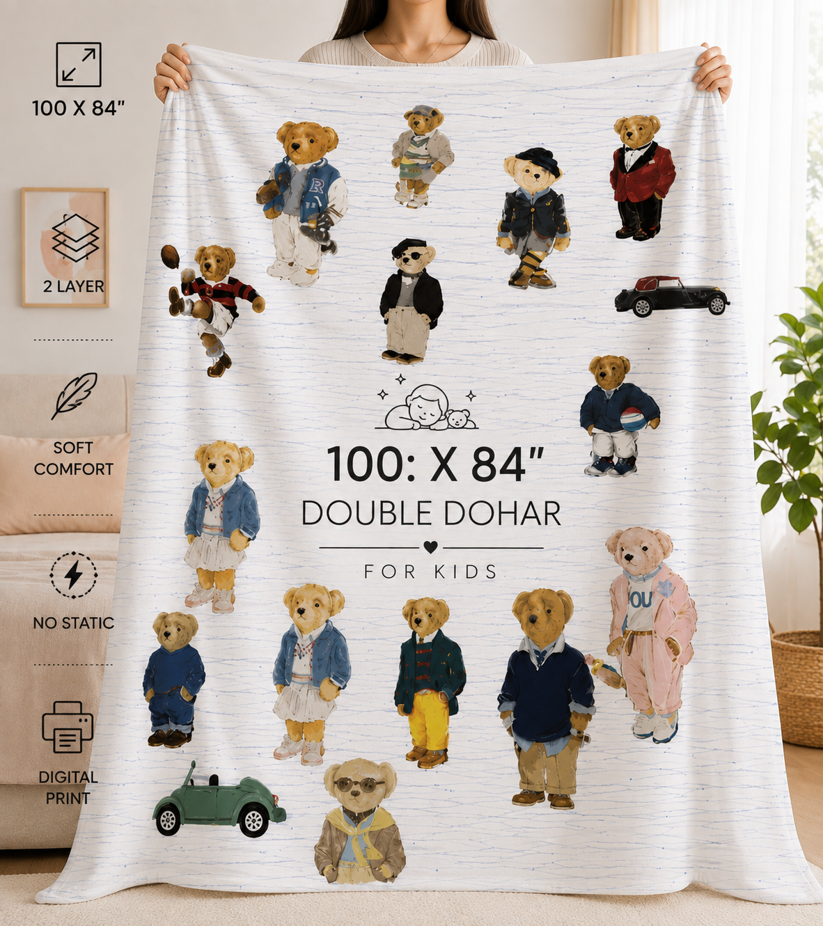 Polo 100% Cotton Double Dohar