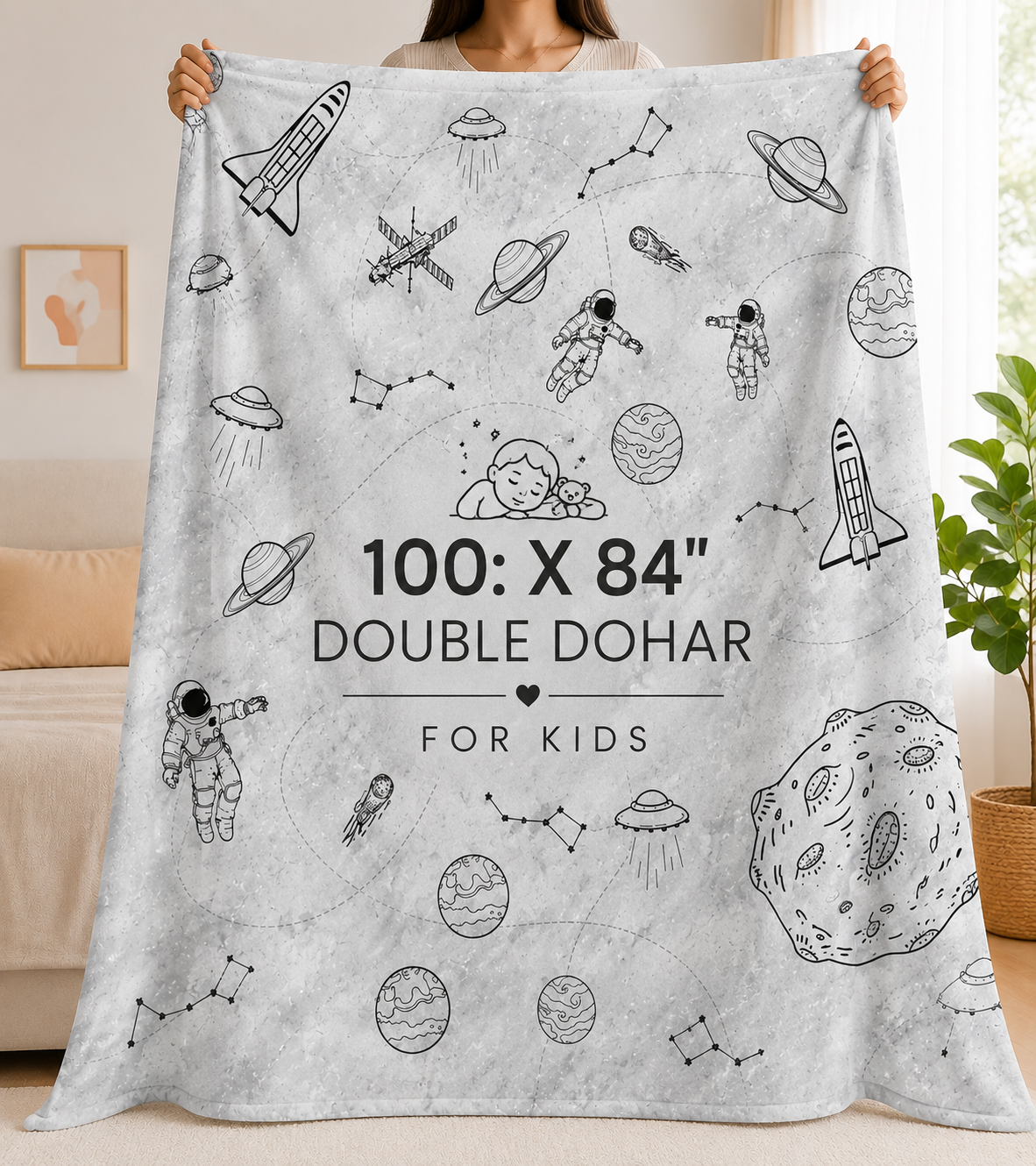 Space 100% Cotton Double Dohar