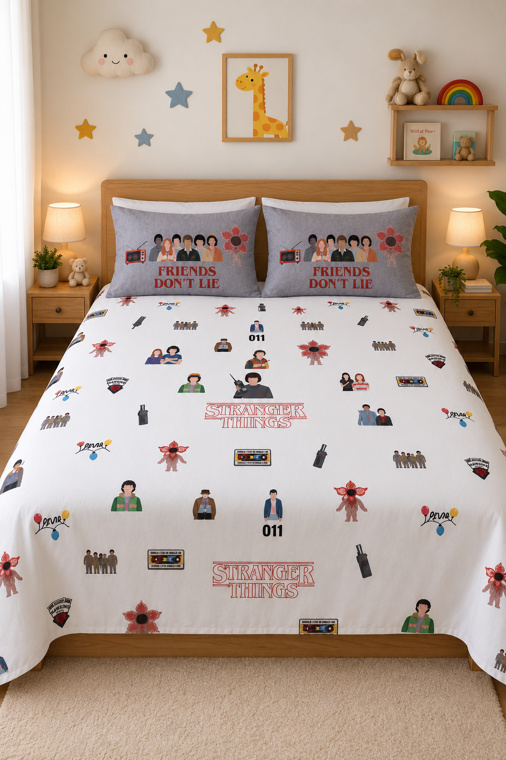 Stranger Things 100% Cotton Double Bedsheet