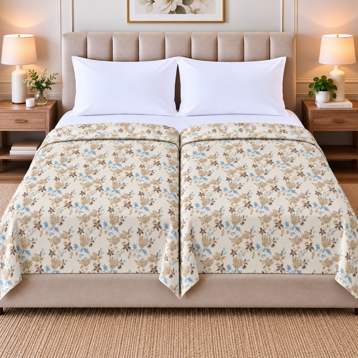 Palm Days 100% Cotton Set of 2 Single Dohars