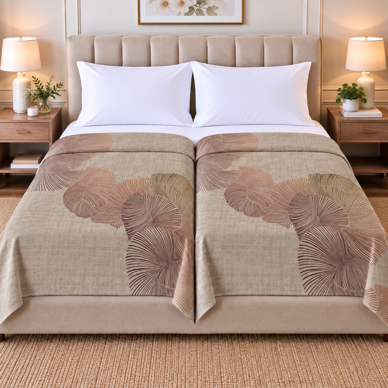 Earthy Flow 100% Cotton Set of 2 Single Dohars