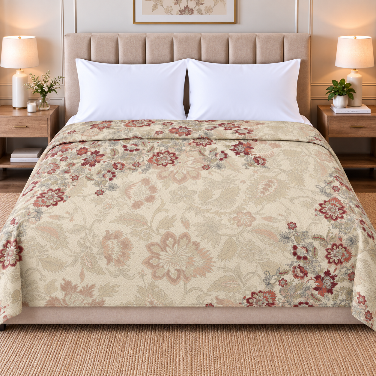 Red Chintz 100% Cotton Double Dohar