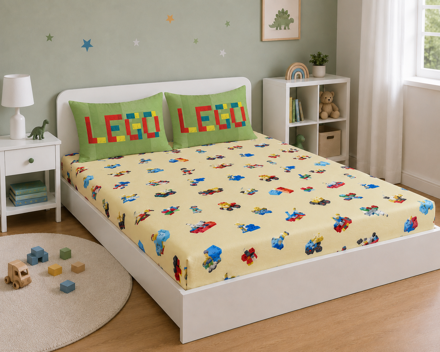Lego 100% Cotton Double Bedsheet