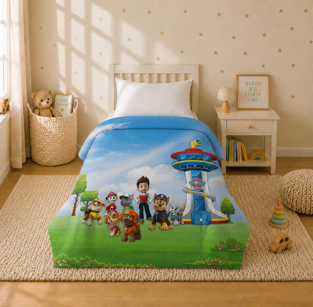 Paw Patrol Reversible Kids Single Quilt