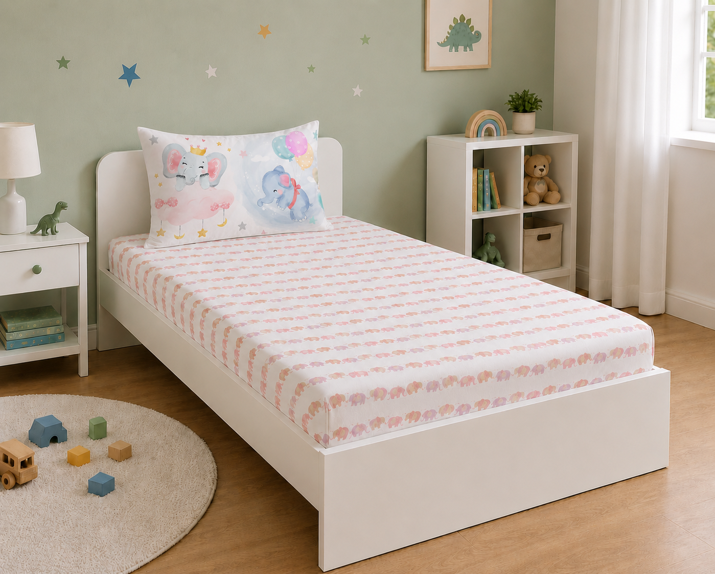 The Mystic Jungle 100% Cotton Single Bedsheet – 300 TC