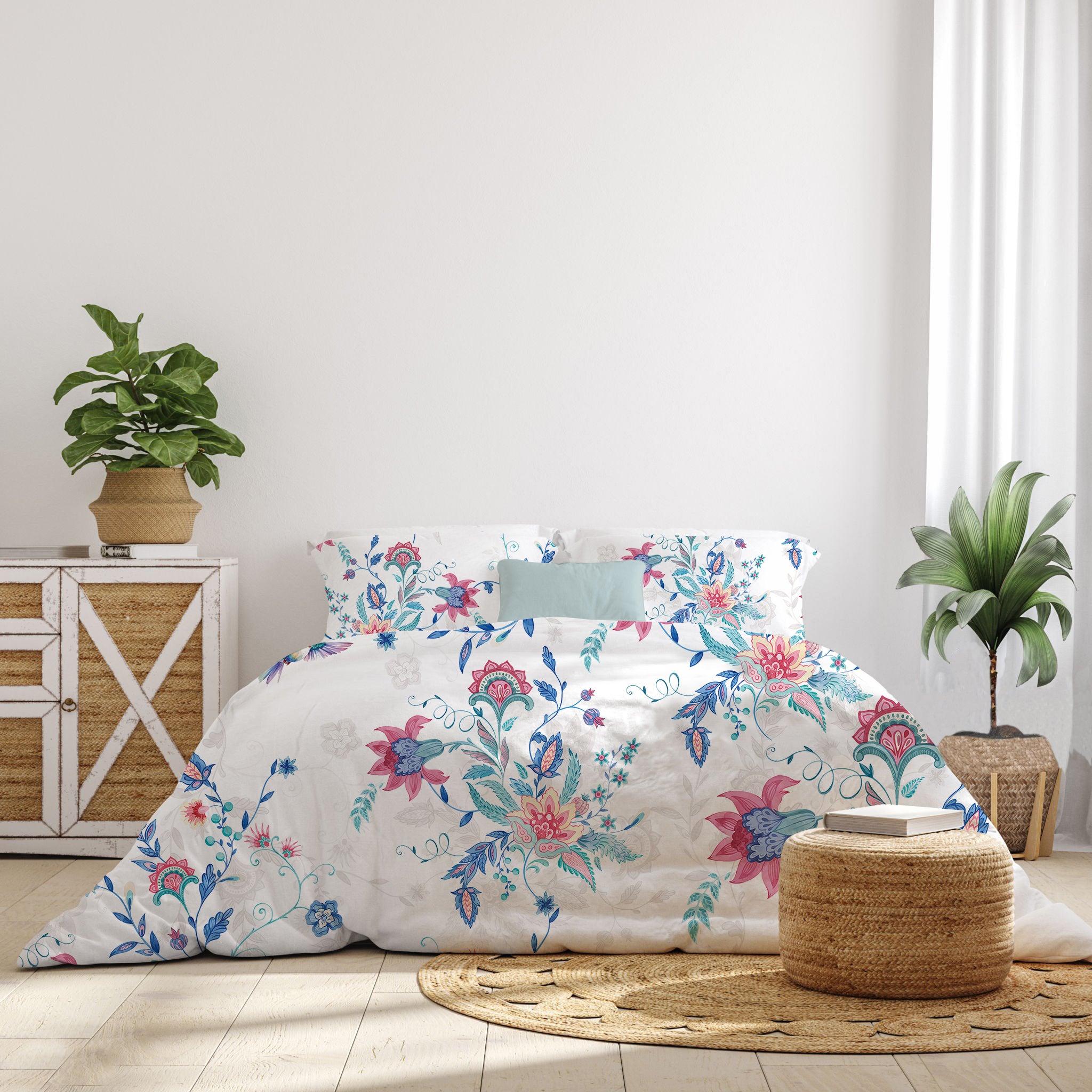 The Enchanting Chintz Luxury Double Bedsheet 800 TC