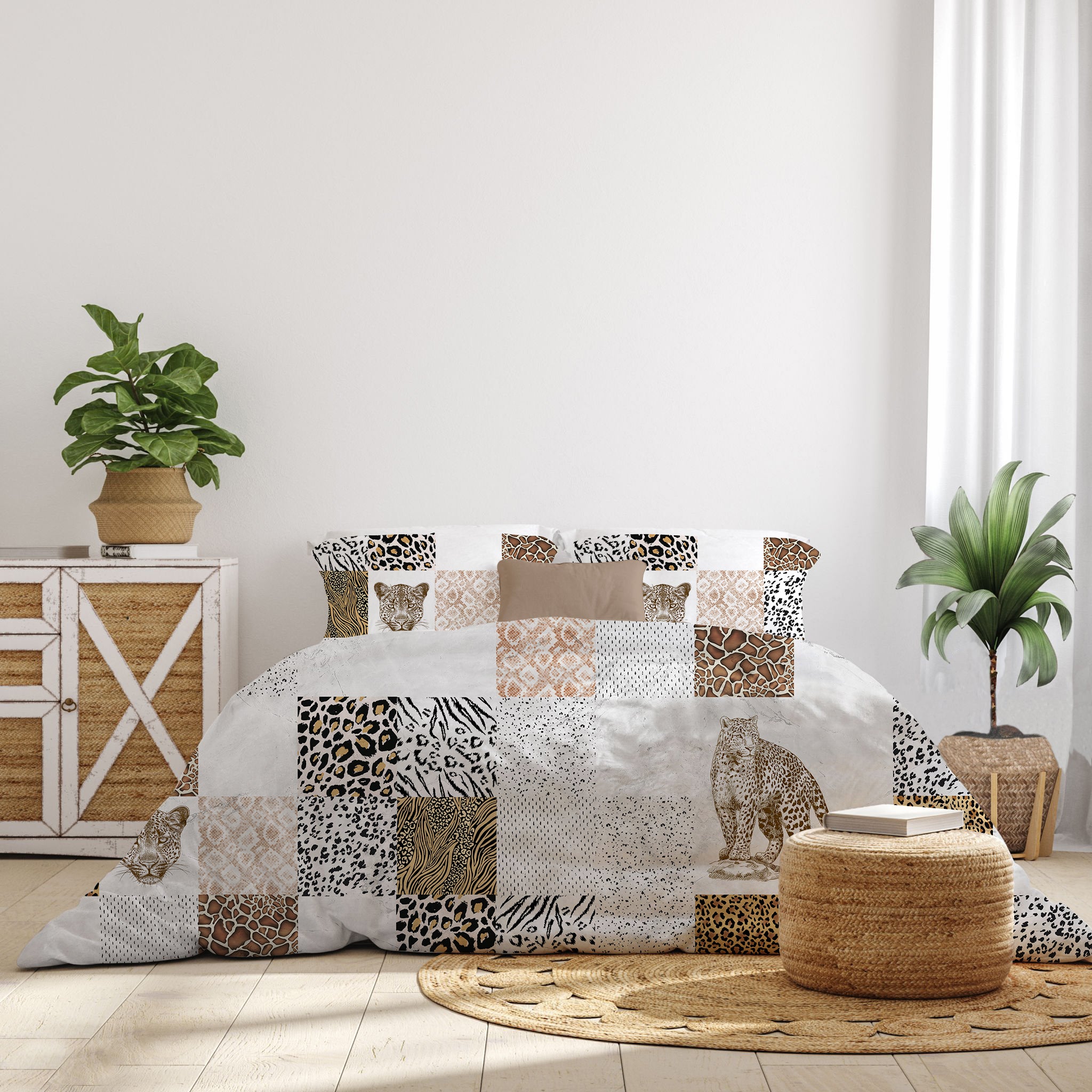 Leopard Luxury Double Bedsheet 800 TC