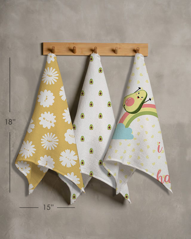 Avo Waffle Hand Towel Set – Set of 3