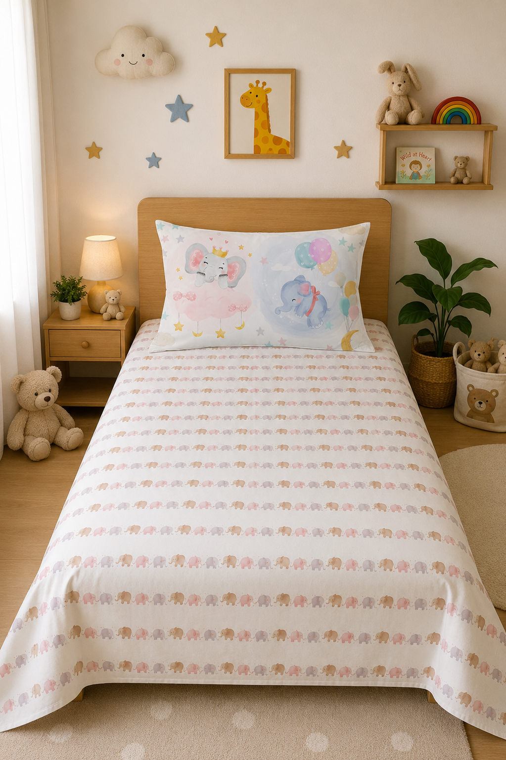 The Mystic Jungle 100% Cotton Single Bedsheet – 300 TC